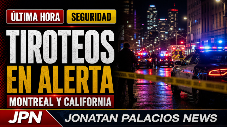 Imagen editorial sobre tiroteos en Montreal y California para Jonatan Palacios News