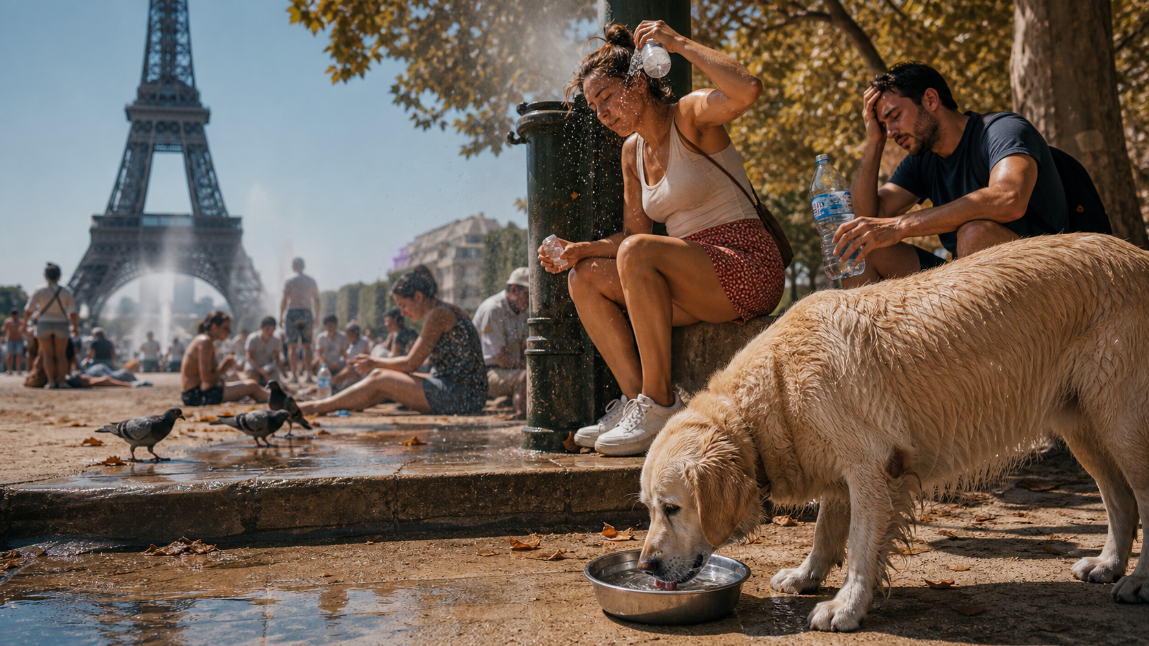 Francia supera los 40 grados: una alerta climática que también golpea a animales y personas vulnerables