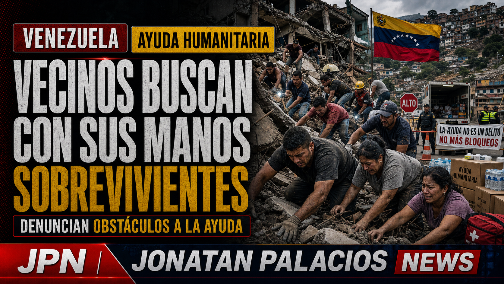Vecinos buscan sobrevivientes con sus manos mientras denuncian obstáculos a la ayuda en La Guaira