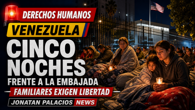 Cinco noches frente a la embajada: familiares exigen libertad para presos políticos
