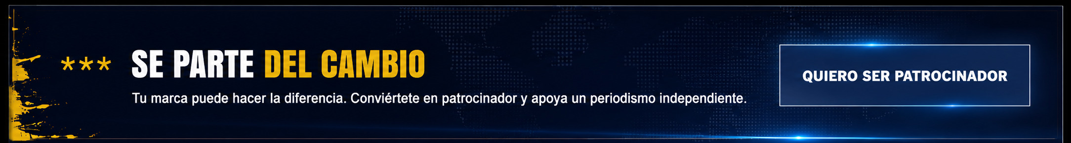 Se parte del cambio - Quiero ser patrocinador