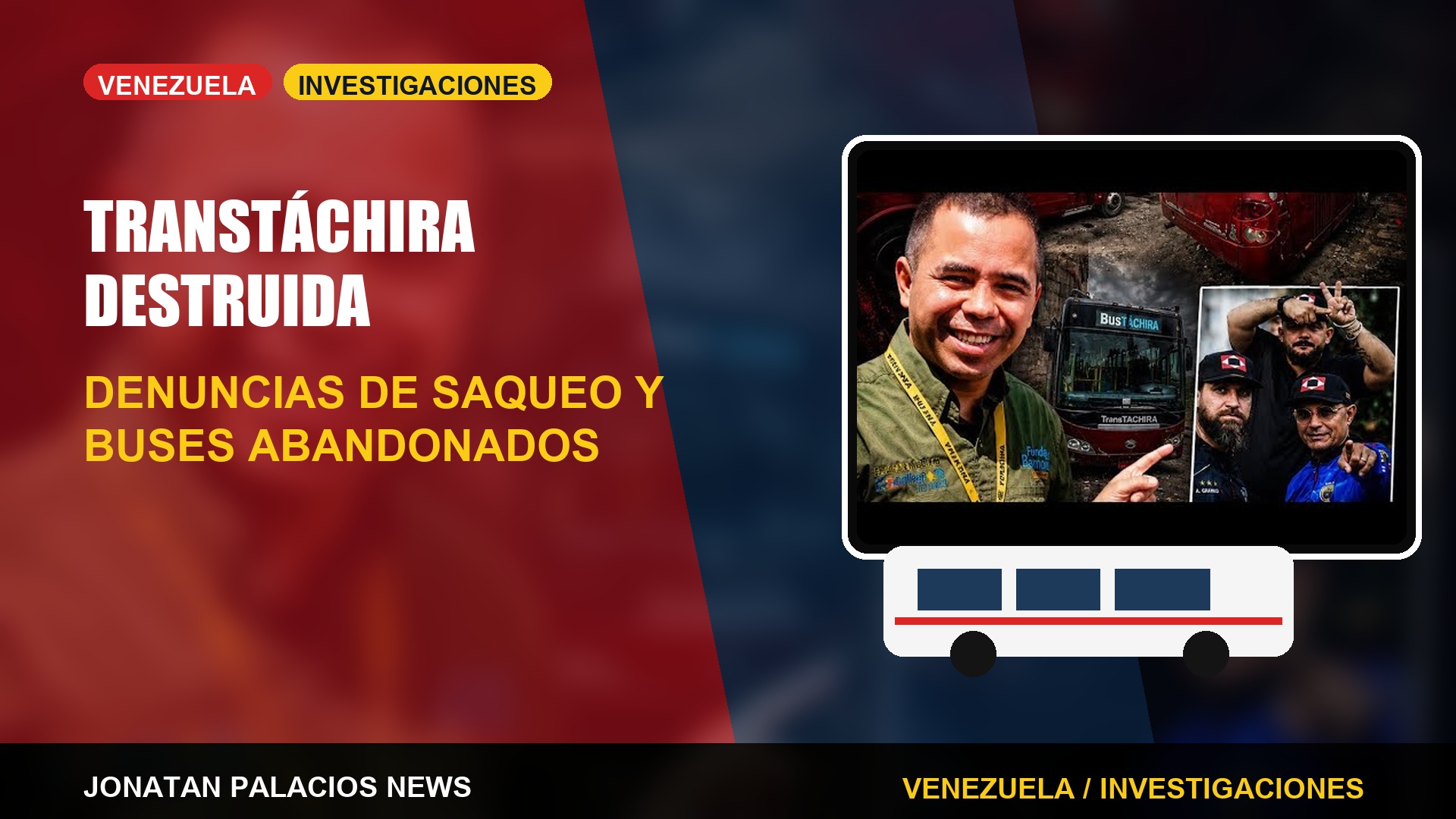 TransTáchira destruida, buses abandonados y señalamientos públicos en el Táchira