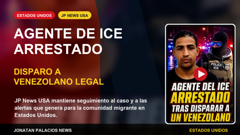 Imagen editorial de Jonatan Palacios News sobre agente de ICE arrestado tras acusaci?n por disparar contra un venezolano legal en Estados Unidos.