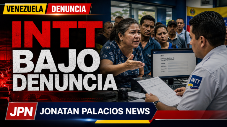 Imagen editorial JPN sobre denuncia ciudadana en el INTT de San Cristóbal.