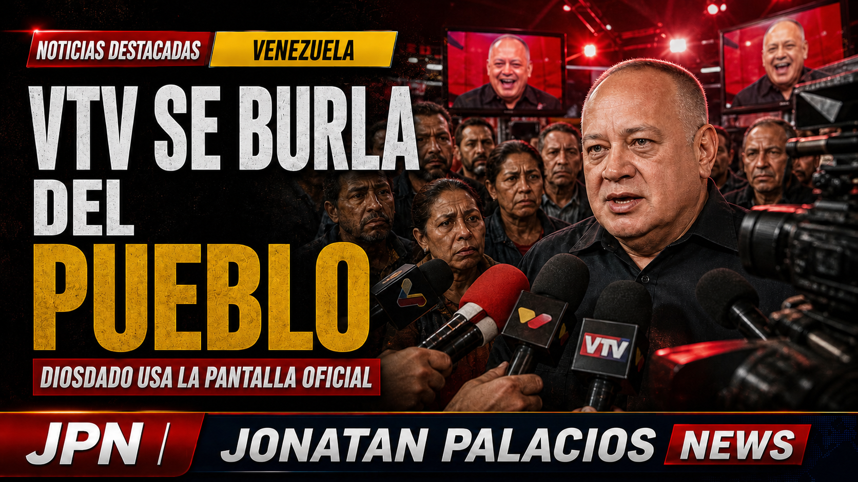 VTV se burla del pueblo: Diosdado Cabello usa la pantalla oficial