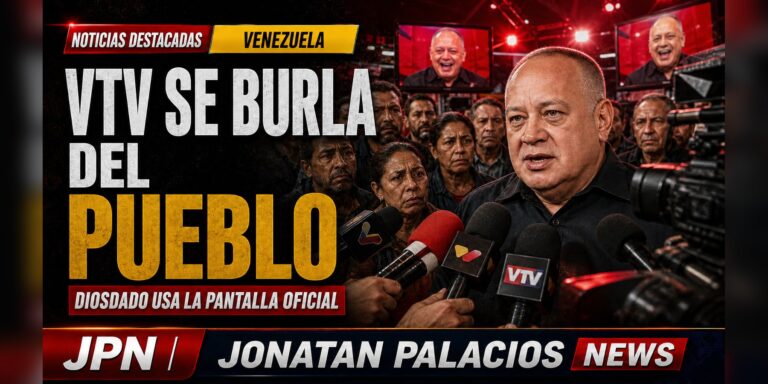 Noticias destacadas Venezuela: VTV se burla del pueblo; Diosdado Cabello usa la pantalla oficial