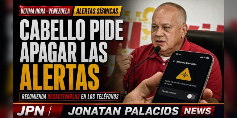 Tarjeta social: Cabello pide apagar las alertas sísmicas mientras habla de 1.568 réplicas en Venezuela