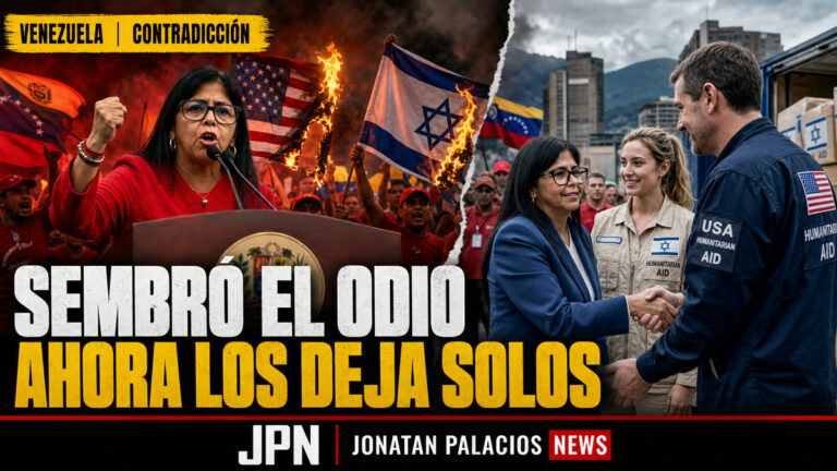 Tarjeta social: Delcy alimentó durante años el rechazo a Estados Unidos e Israel; ahora su gobierno coordina la ayuda que sus bases atacan