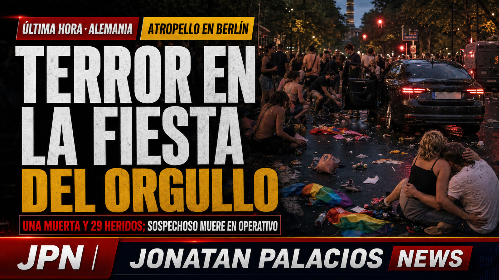 Atentado contra el Orgullo en Berlín deja una mujer muerta y 29 heridos