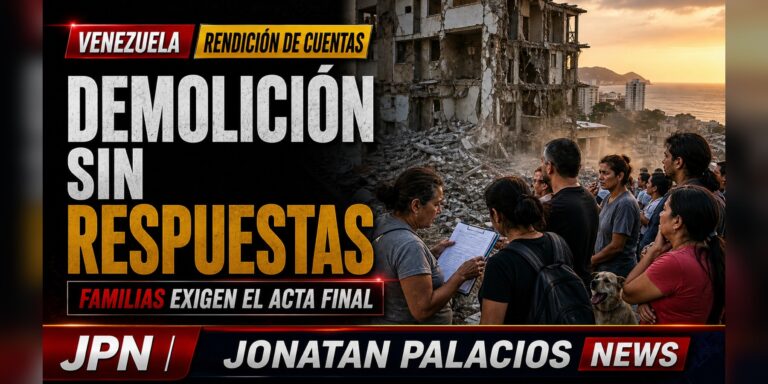 Tarjeta social: Demolición en La Guaira: Cabello celebra la explosión sin publicar el acta final de búsqueda