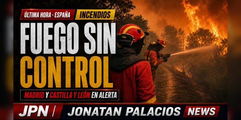Tarjeta social: Emergencia nacional en España: tres incendios se fusionan en Madrid y el fuego avanza en Ávila