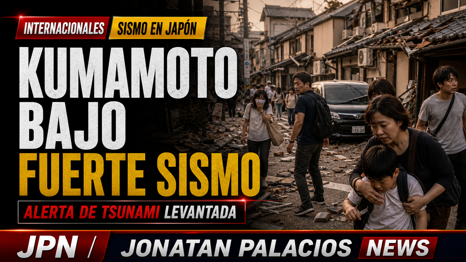 Fuerte terremoto sacude Kumamoto: Japón levanta la alerta de tsunami tras revisar la magnitud