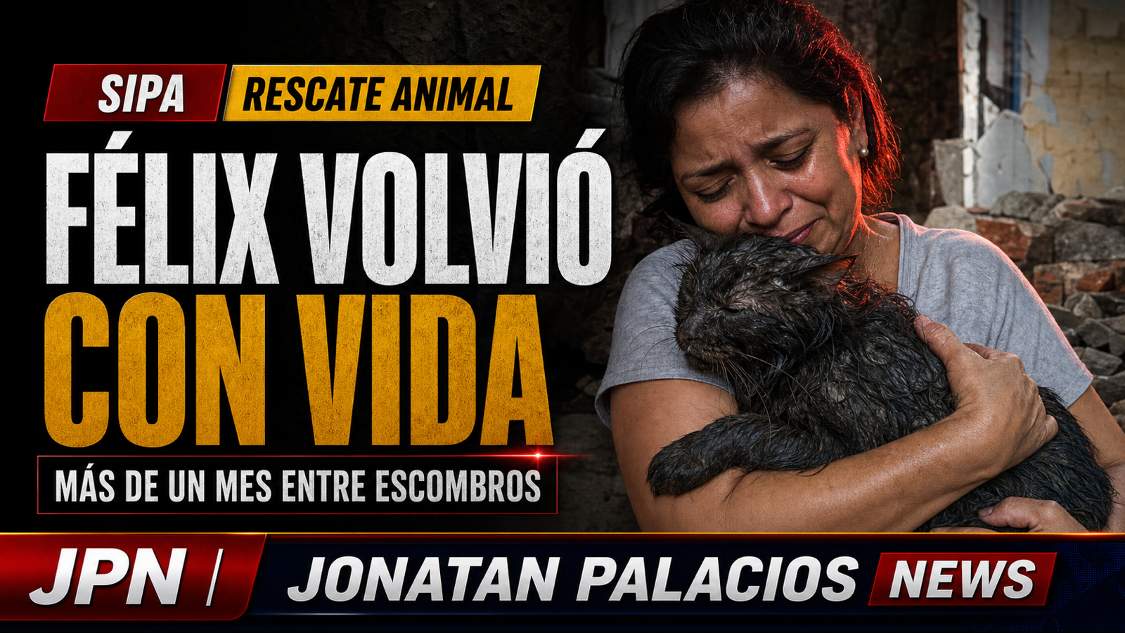 Félix sobrevive más de un mes bajo los escombros y vuelve con su familia en Catia La Mar