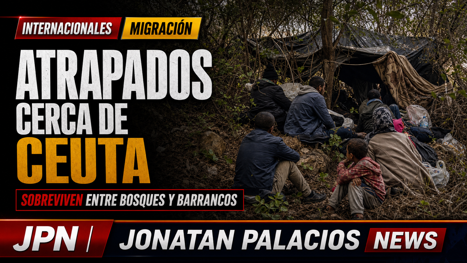 Entre bosques y barrancos: migrantes resisten en refugios precarios cerca de Ceuta