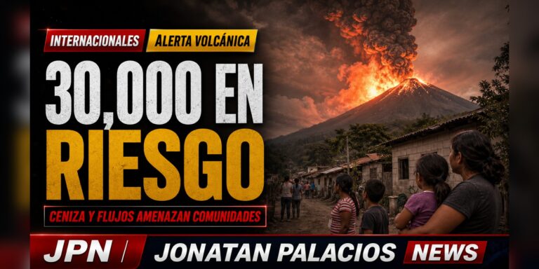 Tarjeta social: Volcán de Fuego eleva la amenaza sobre más de 30,000 personas en Guatemala