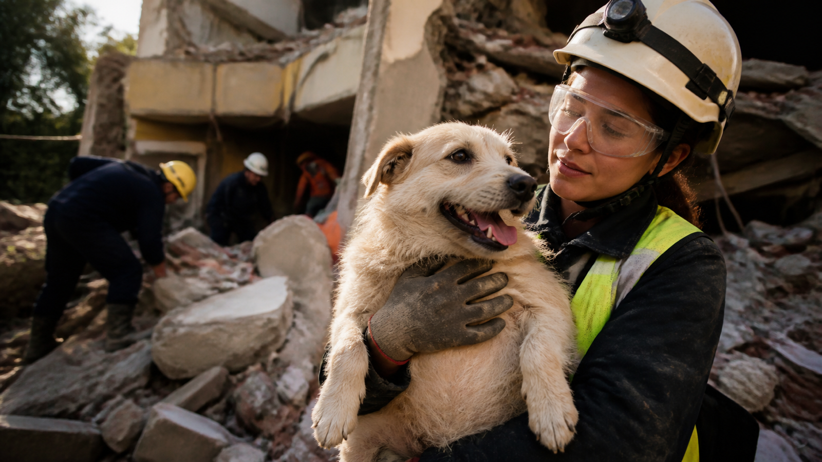 Cali: rescatan vivo a un perro atrapado tras el terremoto de 7,4
