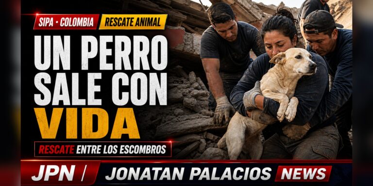 Tarjeta social: Cali: rescatan vivo a un perro atrapado tras el terremoto de 7,4