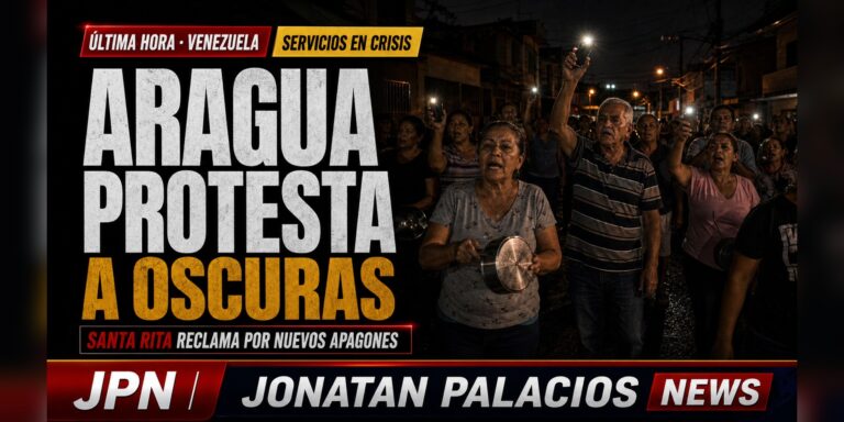 Tarjeta social: Santa Rita protesta por apagones y confronta desde Aragua el relato de una Venezuela en celebración