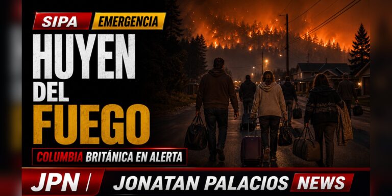 Tarjeta social: Incendio en Columbia Británica fuerza evacuaciones y amenaza hogares, fauna y bosques