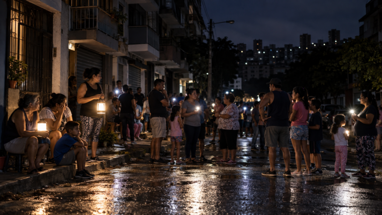 Miniatura limpia: Cortes de diez horas o más empujan a familias venezolanas a protestar de noche
