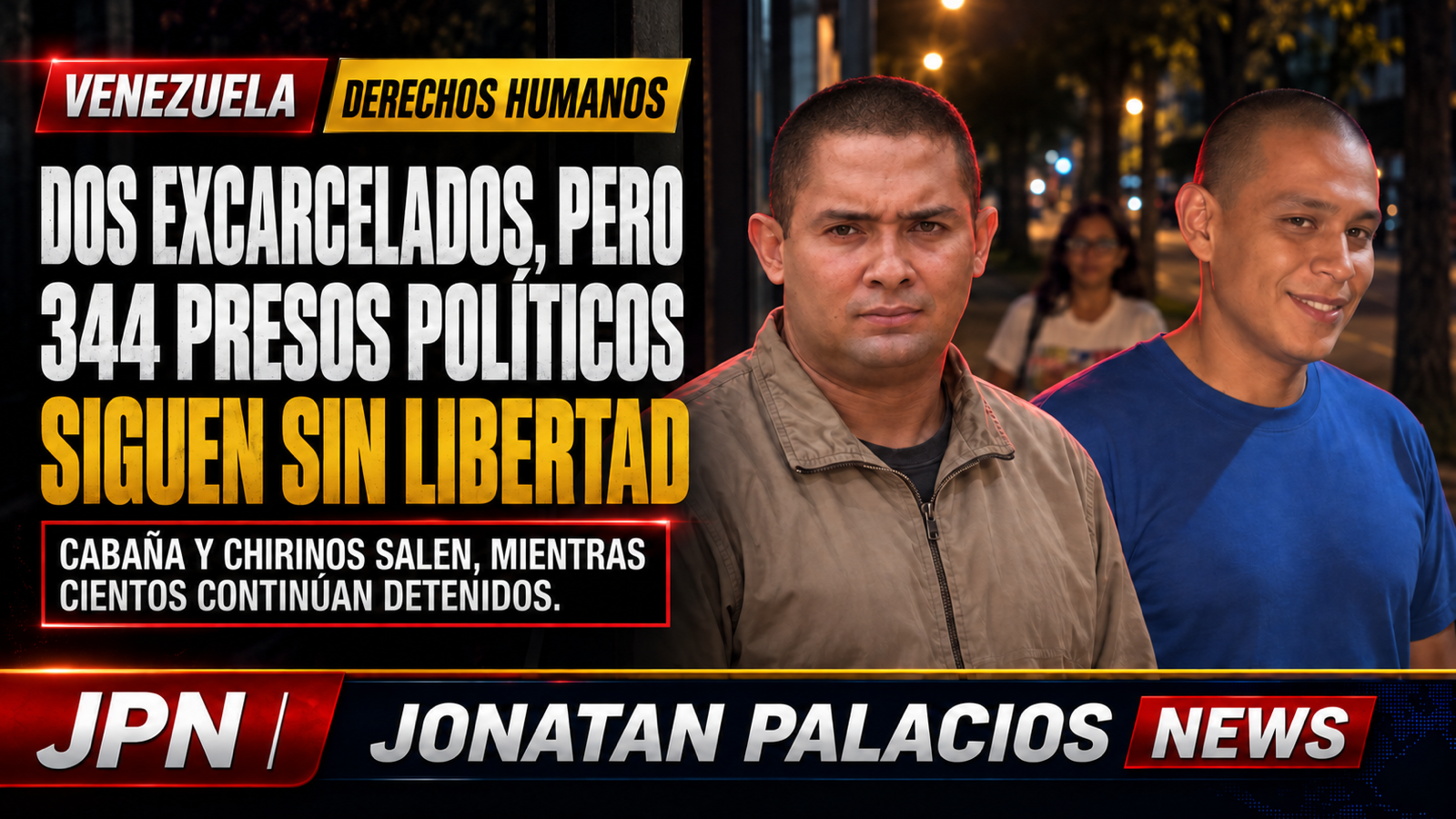 Franks Cabaña y Leonardo Chirinos salen del cautiverio, mientras 344 víctimas siguen sin libertad