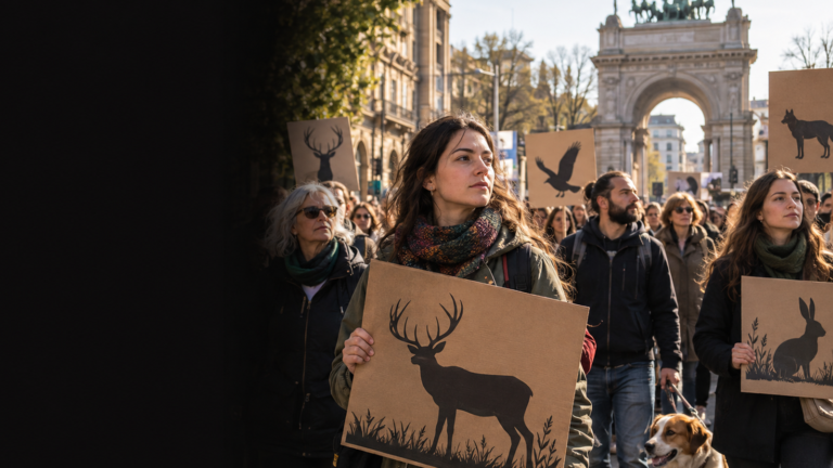 Miniatura limpia: Animalistas convocan en Milán una marcha contra la caza y el proyecto 1552
