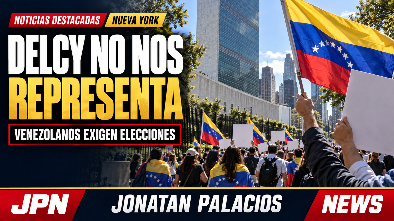 Venezolanos llevan a la ONU el rechazo a Delcy Rodríguez: "No nos representa"