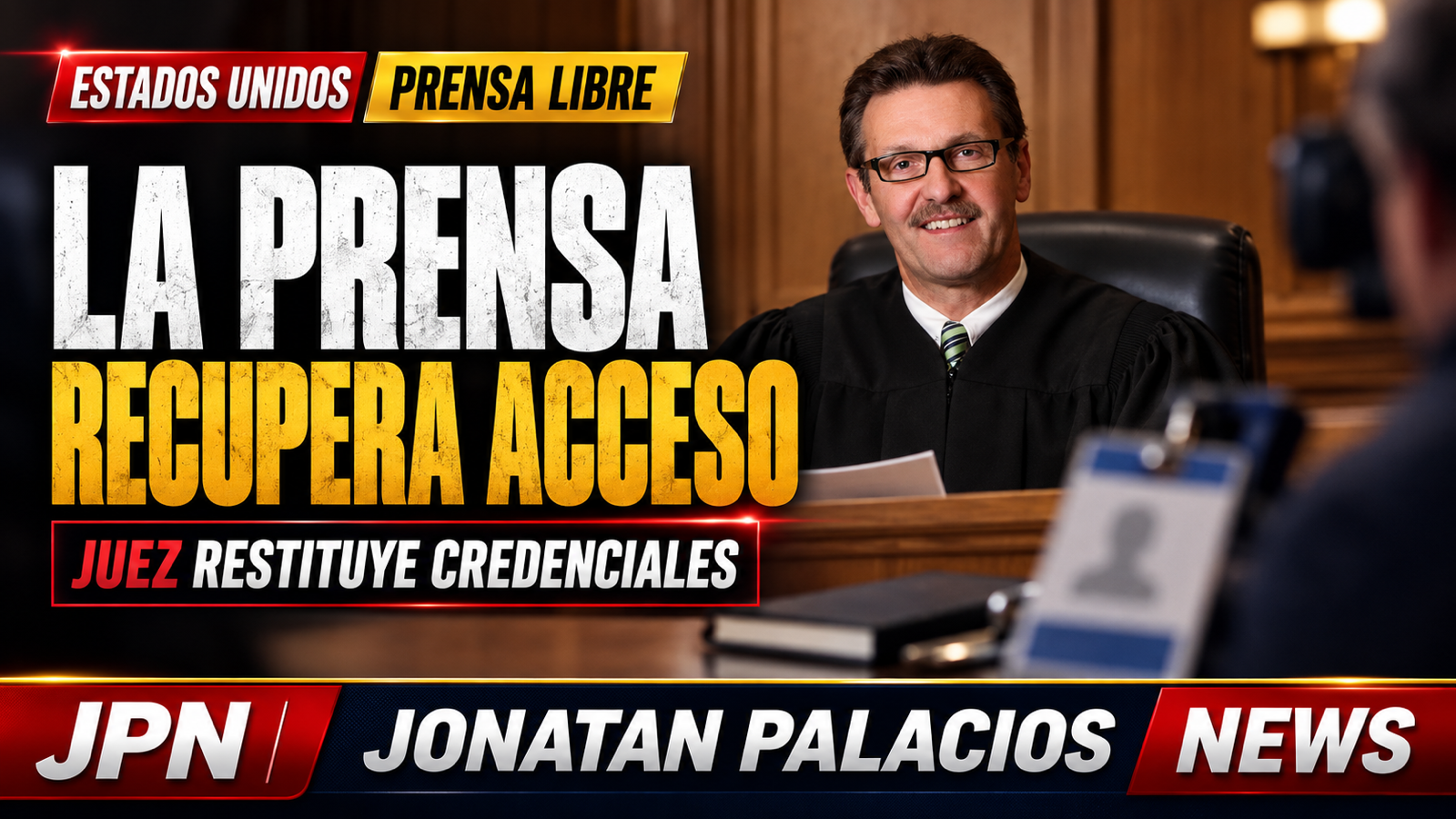 Juez frena veto de la Casa Blanca y restituye pases a CNN, Politico y MS NOW