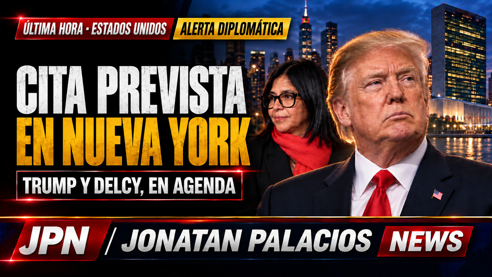 Trump aterrizó en Nueva York; la Casa Blanca prevé reunión con Delcy Rodríguez en la ONU