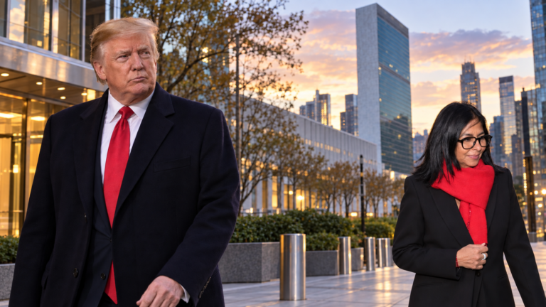 Miniatura limpia: Trump aterrizó en Nueva York; la Casa Blanca prevé reunión con Delcy Rodríguez en la ONU