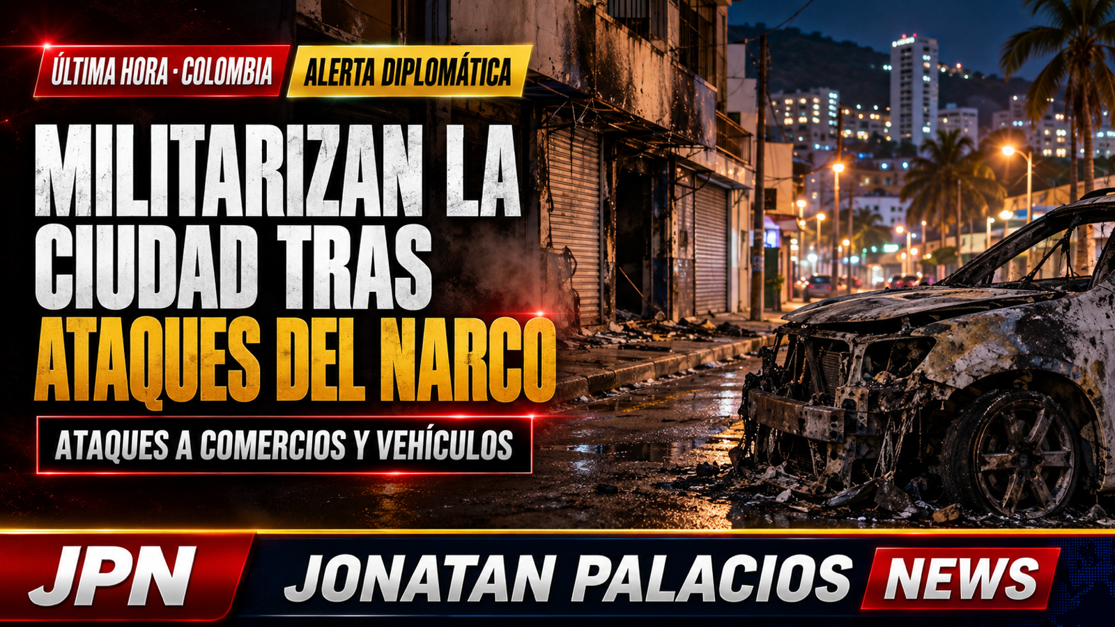 Santa Marta despliega tropas tras ataques a comercios y vehículos incendiados atribuidos a las ACSN