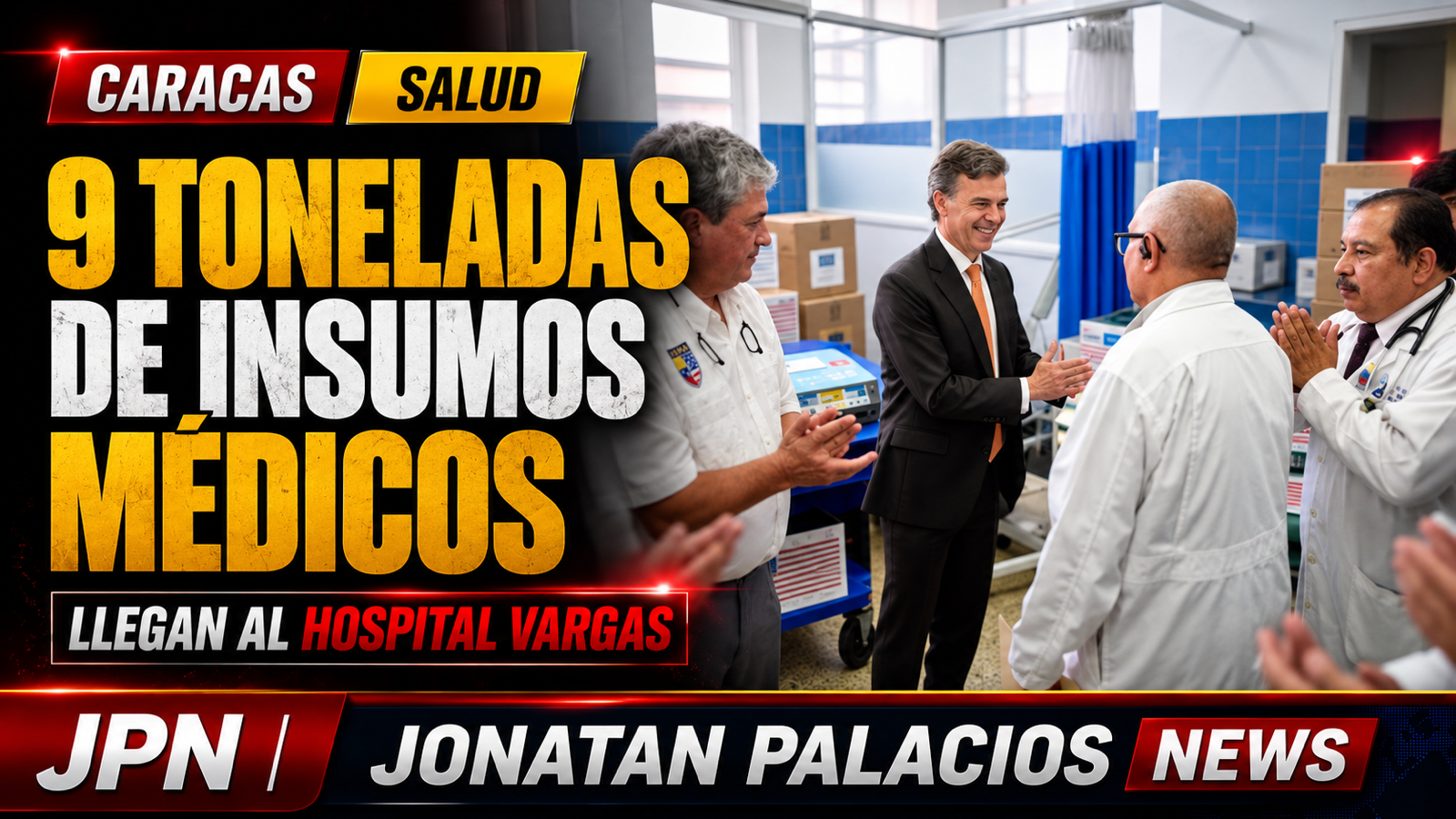 Nueve toneladas para el Hospital Vargas: donación de casi US$750.000 busca reforzar atención médica en Caracas