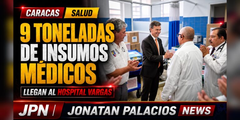 Tarjeta social: Nueve toneladas de insumos médicos llegan al Hospital Vargas