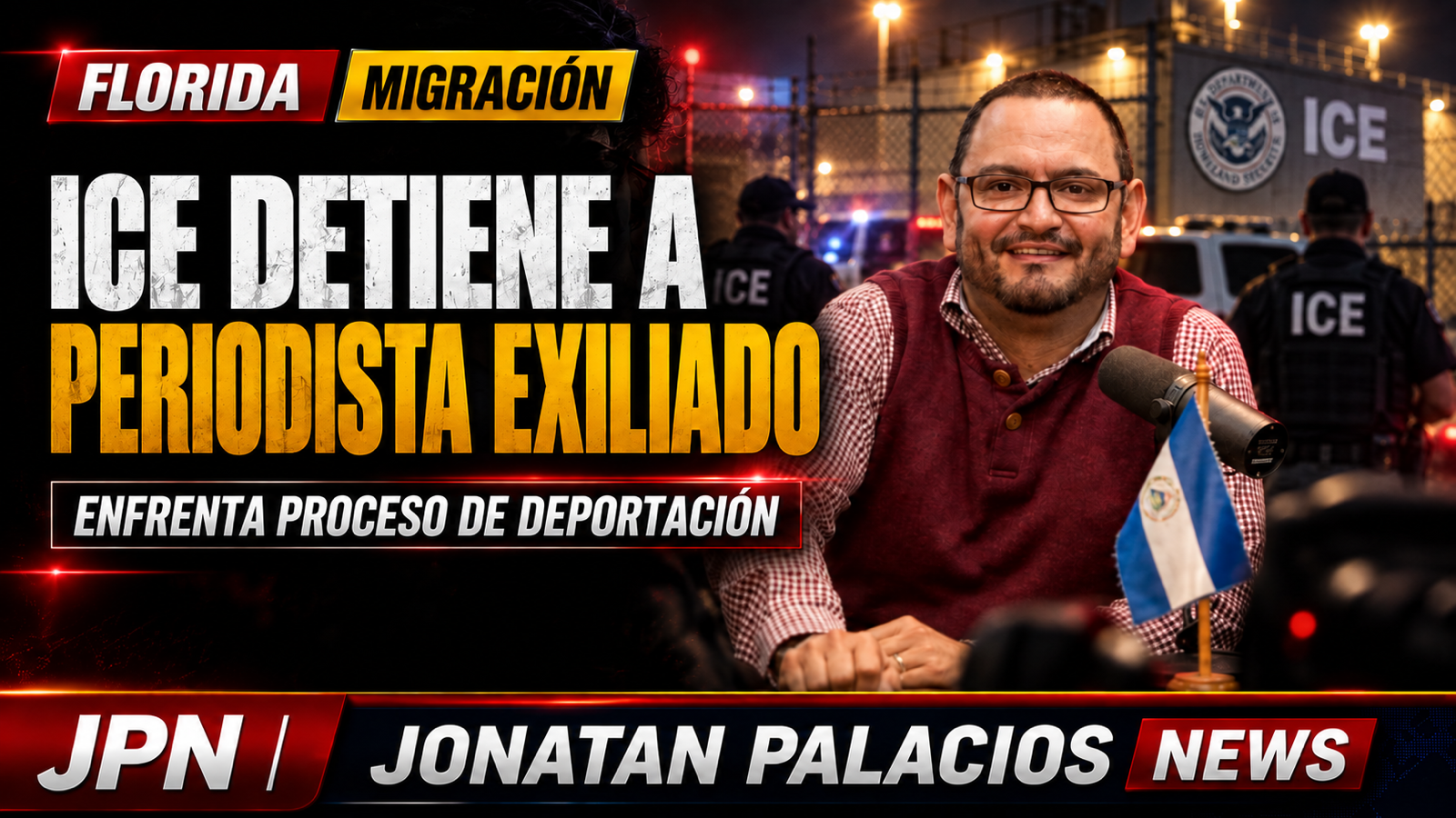 ICE detuvo a Luis Galeano en Florida y su esposa aún desconoce dónde está