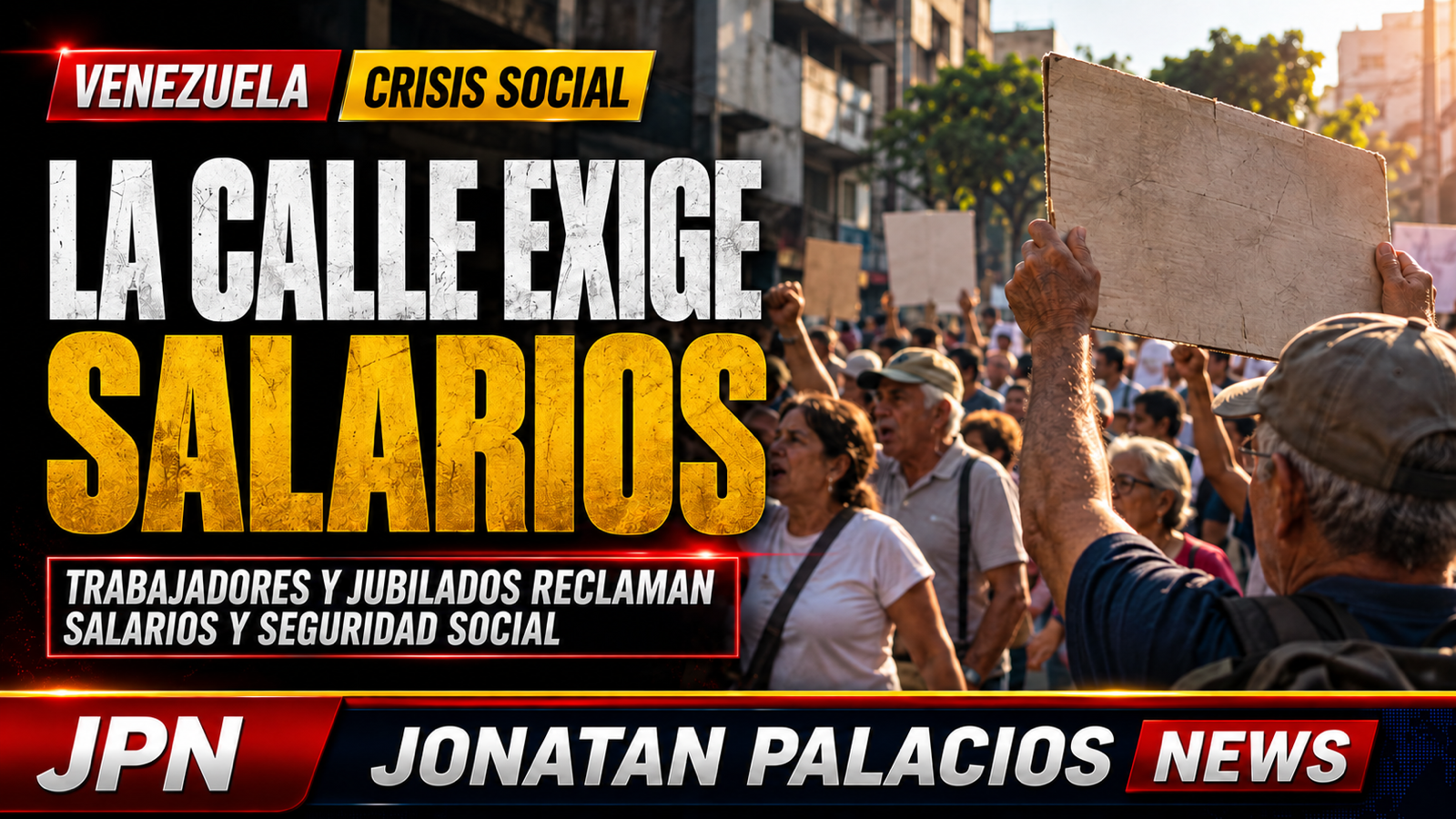 Trabajadores y jubilados reclaman salarios, pensiones y libertades en Venezuela