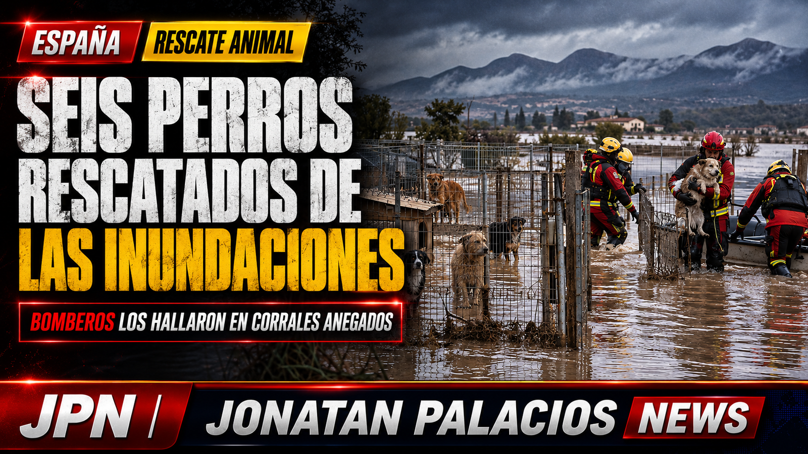 Rescatan ilesos a seis perros de recintos cubiertos por el agua cerca de Ulldecona