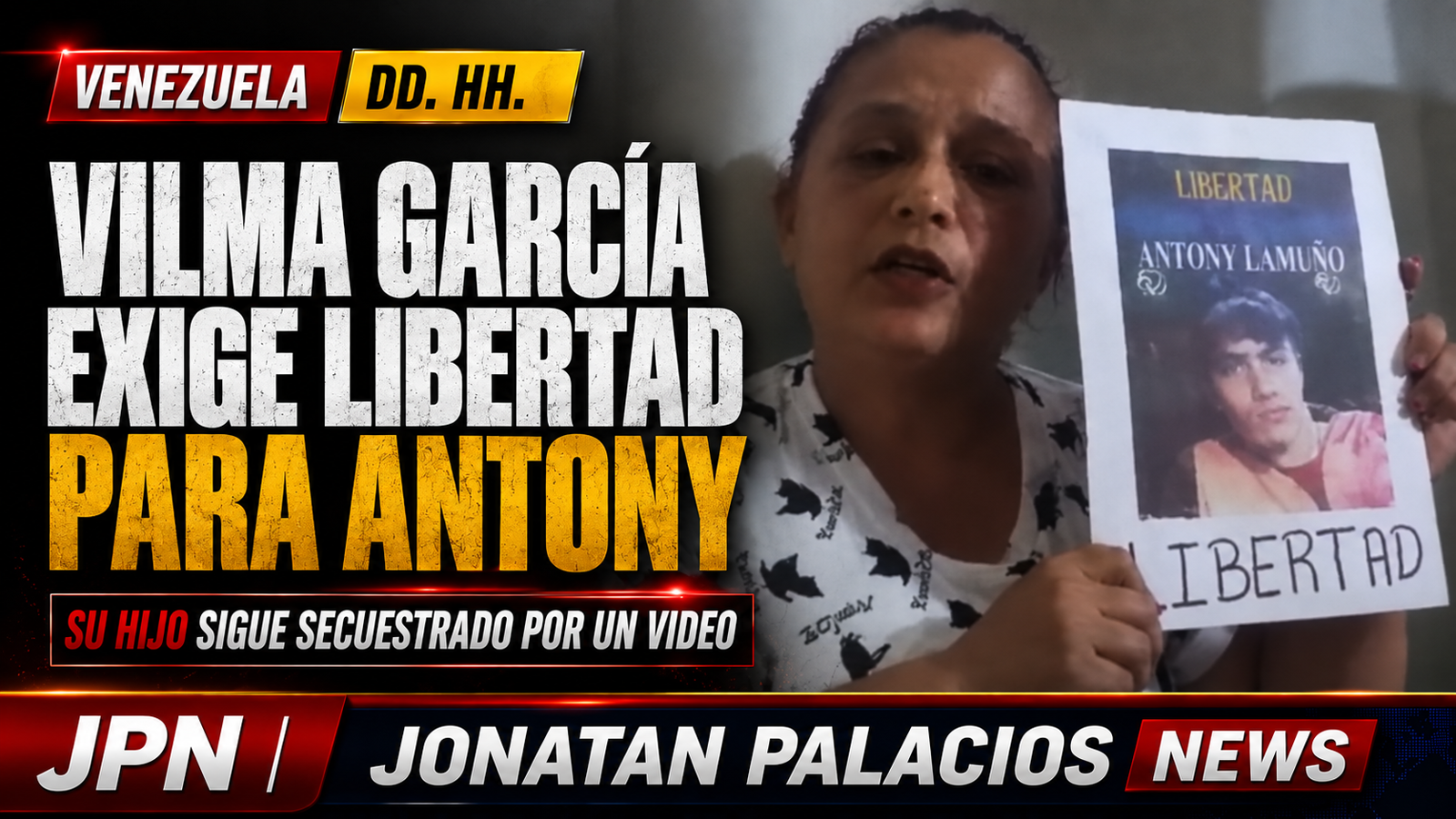 Vilma García exige libertad para Antony Lamuño tras casi 18 meses de secuestro por un video