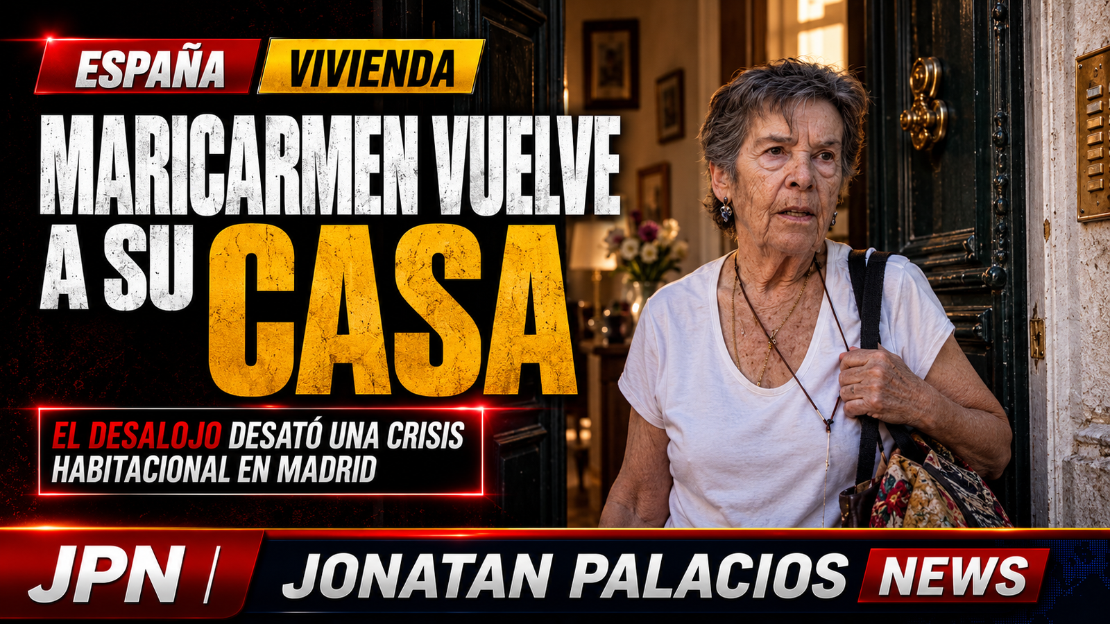 Maricarmen volverá a casa tras salir en camilla de un desahucio en Madrid