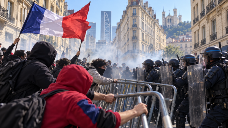 Miniatura limpia: Barricadas y gases en Lyon: la protesta estudiantil expone la tensión por la educación pública