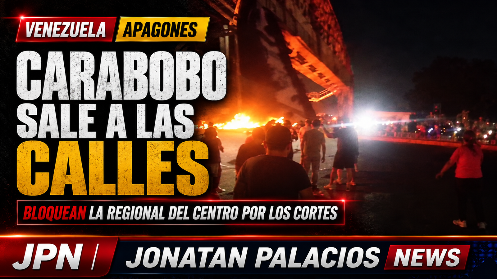 Carabobo se moviliza por los apagones: vecinos bloquean la Regional del Centro