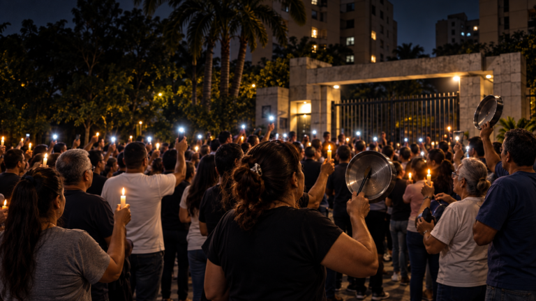 Miniatura limpia: El Trigal llevó su cacerolazo a Quinta Carabobo tras otro apagón